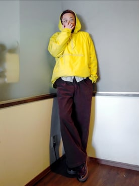 「soerte（ソエルテ）のアイテム」を使った、P３さん（メンズ・178cm）の春コーディネート