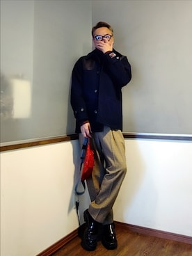 「アイテム（その他アウター）」を使った、P３さん（メンズ・178cm）の秋コーディネート