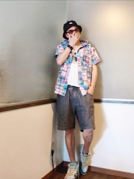 「SWAGGER（スワッガー）のアイテム」を使った、P３さん（メンズ・178cm）の夏コーディネート
