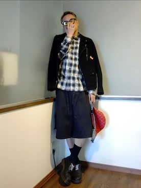 「アイテム（ドレスシューズ）」を使った、P３さん（メンズ・178cm）の秋コーディネート