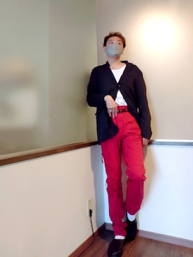 「ato（アトウ）のアイテム」を使った、P３さん（メンズ・178cm）の秋コーディネート