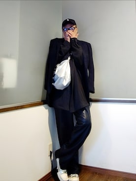 「アイテム（バッグ）」を使った、P３さん（メンズ・178cm）の秋コーディネート