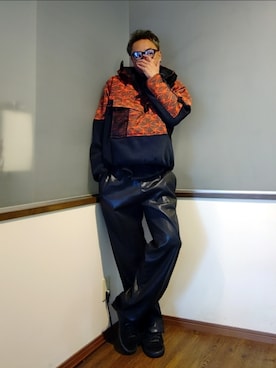 「アイテム（ブルゾン）」を使った、P３さん（メンズ・178cm）の秋コーディネート