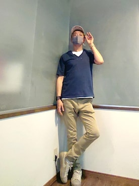 「L.H.P（エルエイチピー）のアイテム（パンツ）」を使った、P３さん（メンズ・178cm）の夏コーディネート