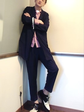 「DETAILS（ディテールズ）のアイテム」を使った、P３さん（メンズ・178cm）の春コーディネート