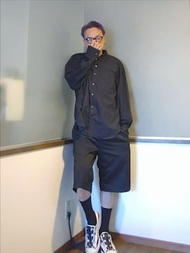 「コンバース」｜P３さん（メンズ・178cm）の夏コーディネート