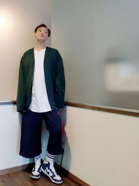 「AIVER（アイバー）のアイテム（ジャケット/アウター）」を使った、P３さん（メンズ・178cm）の夏コーディネート