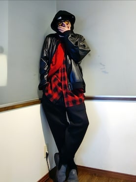 「アイテム（パンツ）」を使った、P３さん（メンズ・178cm）の冬コーディネート
