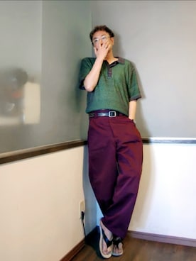 「soerte（ソエルテ）のアイテム」を使った、P３さん（メンズ・178cm）の夏コーディネート
