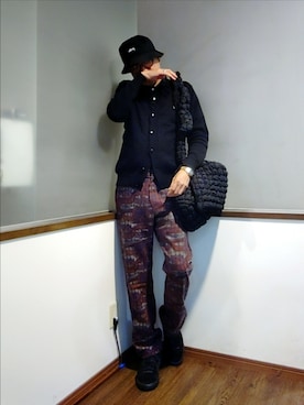 「アイテム（ファッション雑貨）」を使った、P３さん（メンズ・178cm）の秋コーディネート