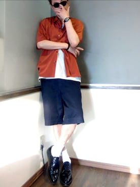 「STUDIOUS(ステュディオス)のアイテム」を使った、P3さん(メンズ・178cm)の夏コーディネート