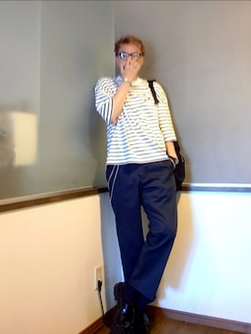 「DANKE SCHON（ダンケシェーン）のアイテム」を使った、P３さん（骨格ナチュラル・メンズ・178cm）の夏コーディネート