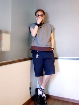 「AMBUSH(アンブッシュ)のアイテム」を使った、P3さん(メンズ・178cm)の夏コーディネート