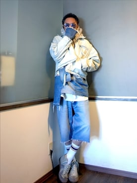 「アイテム（バッグ）」を使った、P３さん（メンズ・178cm）の秋コーディネート