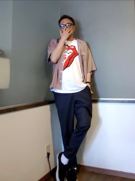「Needles（ニードルス）のアイテム」を使った、P３さん（メンズ・178cm）の夏コーディネート