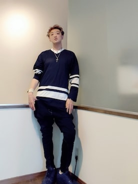 「UNDEFEATED （アンディフィーテッド）のアイテム（Tシャツ/カットソー）」を使った、P３さん（メンズ・178cm）の夏コーディネート