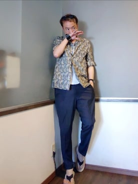 「アイテム（アクセサリー）」を使った、P３さん（メンズ・178cm）の夏コーディネート