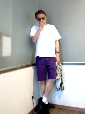 「MONKEY TIME（モンキータイム）のアイテム」を使った、P３さん（メンズ・178cm）の夏コーディネート
