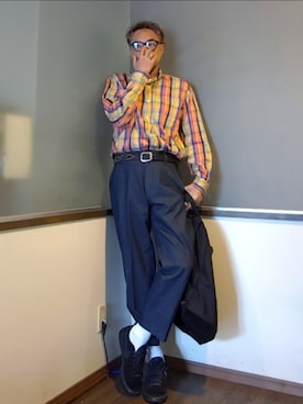 「アイテム（バッグ）」を使った、P３さん（メンズ・178cm）の夏コーディネート