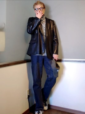 「ZARA（ザラ）のアイテム」を使った、P３さん（メンズ・178cm）の春コーディネート