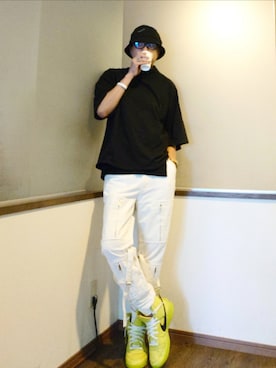 「AIVER（アイバー）のアイテム（トップス）」を使った、P３さん（メンズ・178cm）の夏コーディネート