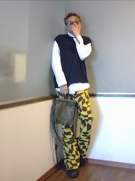 「アイテム（ドレスシューズ）」を使った、P３さん（メンズ・178cm）の秋コーディネート