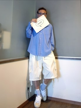 「アイテム（パンツ）」を使った、P３さん（メンズ・178cm）の夏コーディネート