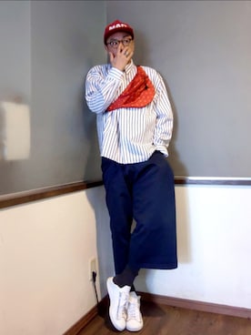 「Y-3（ワイスリー）のアイテム」を使った、P３さん（メンズ・178cm）の秋コーディネート