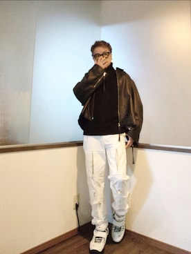 「AMBUSH（アンブッシュ）のアイテム（パンツ）」を使った、P３さん（メンズ・178cm）の秋コーディネート