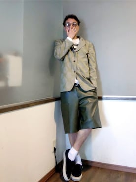 「Needles（ニードルス）のアイテム」を使った、P３さん（メンズ・178cm）の秋コーディネート