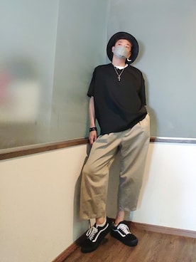 「アイテム（ピアス（片耳用）、ホワイト系）」を使った、P３さん（メンズ・178cm）の夏コーディネート