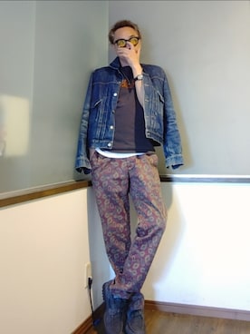 「A.P.C.（アーペーセー）のA.P.C. - デニムジャケット - men - コットン - XL（デニムジャケット）」を使った、P３さん（メンズ・178cm）の秋コーディネート