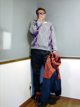 「アイテム（パンツ）」を使った、P３さん（メンズ・178cm）の秋コーディネート