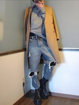 「アイテム（チョーカー）」を使った、P３さん（メンズ・178cm）の秋コーディネート