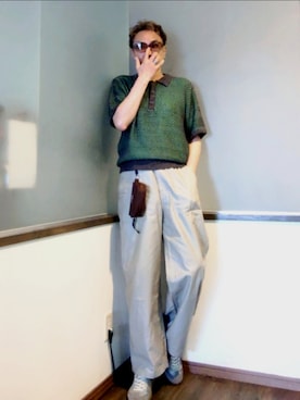 Multi Color Jacquard Knit Polo / マルチカラージャガードニットポロ