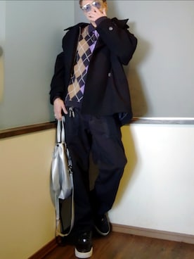 「UNDERCOVER（アンダーカバー）のアイテム」を使った、P３さん（メンズ・178cm）の冬コーディネート