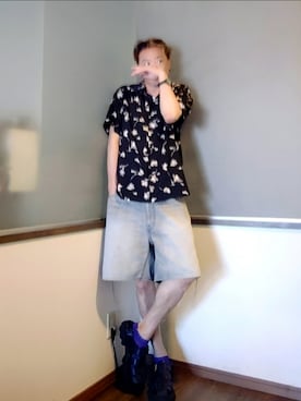 「アイテム（サンダル）」を使った、P３さん（骨格ナチュラル・メンズ・178cm）の夏コーディネート