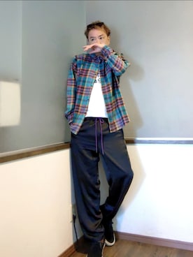 「Needles（ニードルス）のアイテム」を使った、P３さん（メンズ・178cm）の秋コーディネート
