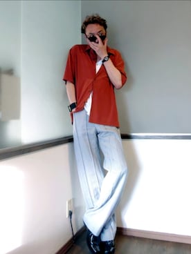 「STUDIOUS(ステュディオス)のアイテム」を使った、P3さん(メンズ・178cm)の夏コーディネート