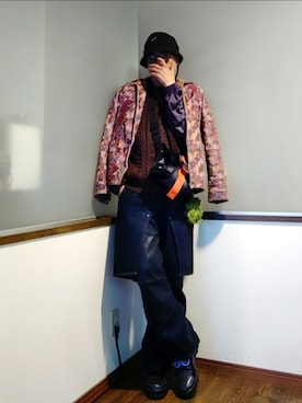 「アイテム（ブルゾン）」を使った、P３さん（メンズ・178cm）の秋コーディネート