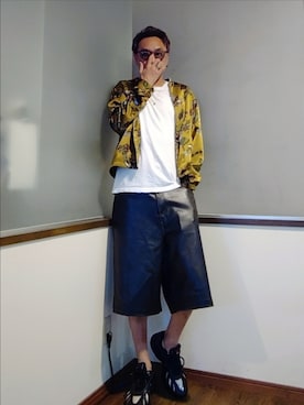 「アイテム（ブルゾン）」を使った、P３さん（メンズ・178cm）の夏コーディネート