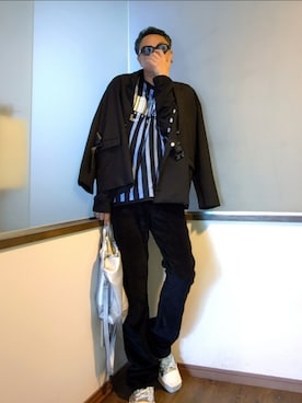 「アイテム（シューズ）」を使った、P３さん（メンズ・178cm）の秋コーディネート