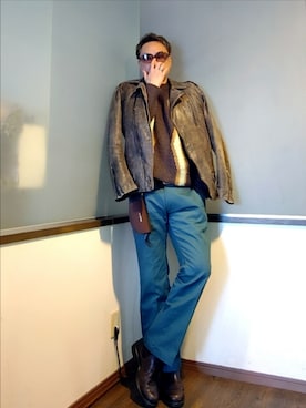 「アイテム（ジャケット/アウター）」を使った、P３さん（メンズ・178cm）の秋コーディネート