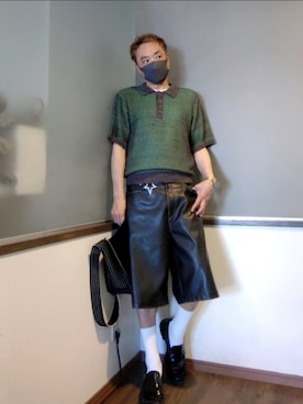 「MONKEY TIME（モンキータイム）のアイテム（パンツ）」を使った、P３さん（メンズ・178cm）の夏コーディネート
