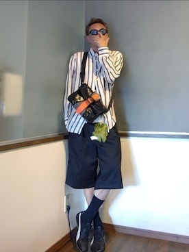 「アイテム（おもちゃ）」を使った、P３さん（メンズ・178cm）の夏コーディネート