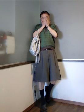 「soerte（ソエルテ）のアイテム」を使った、P３さん（メンズ・178cm）の夏コーディネート