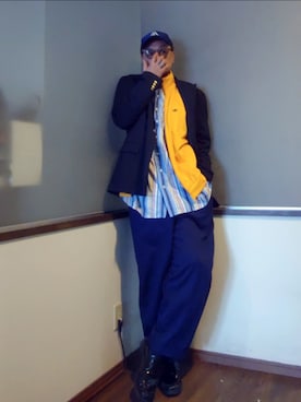 「SABRE（セイバー）のアイテム」を使った、P３さん（メンズ・178cm）の春コーディネート