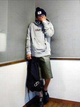 「アイテム（バックパック/リュック）」を使った、P３さん（メンズ・178cm）の秋コーディネート