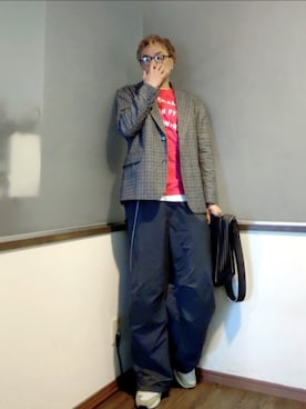 「selle glant（セレグランテ）のアイテム」を使った、P３さん（メンズ・178cm）の春コーディネート