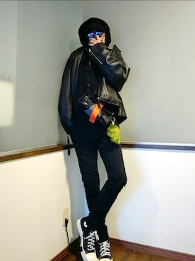 「アイテム（パンツ）」を使った、P３さん（メンズ・178cm）の秋コーディネート